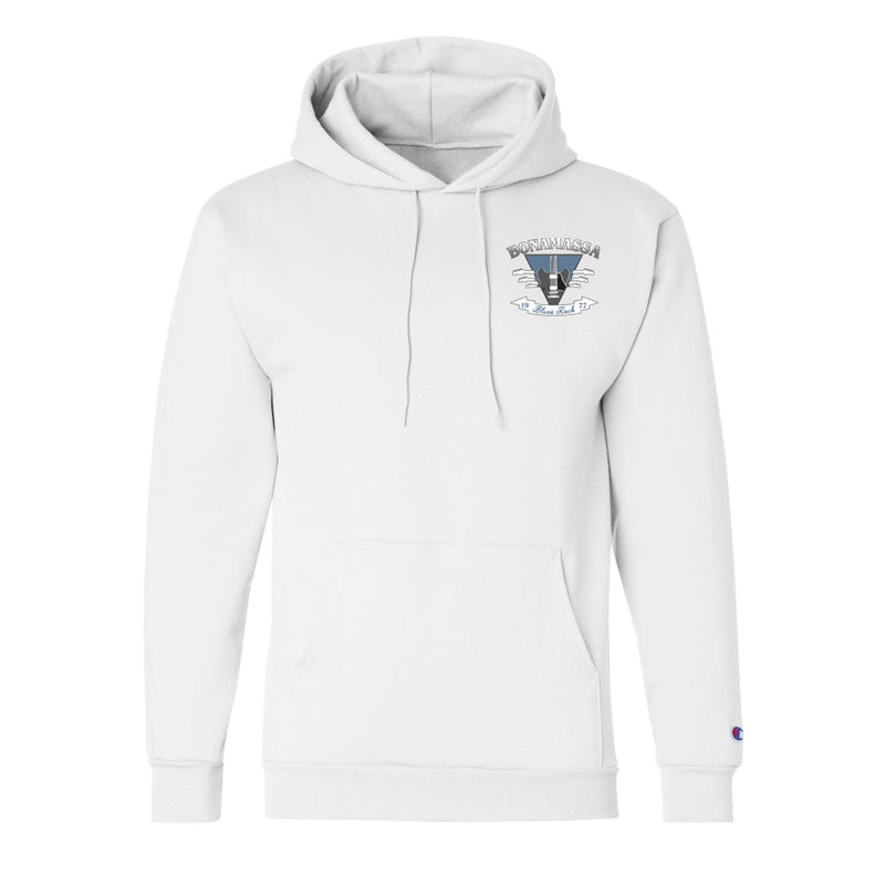 Blues Rock Guitar Logo Champion Hooded Sweatshirt (Unisex)