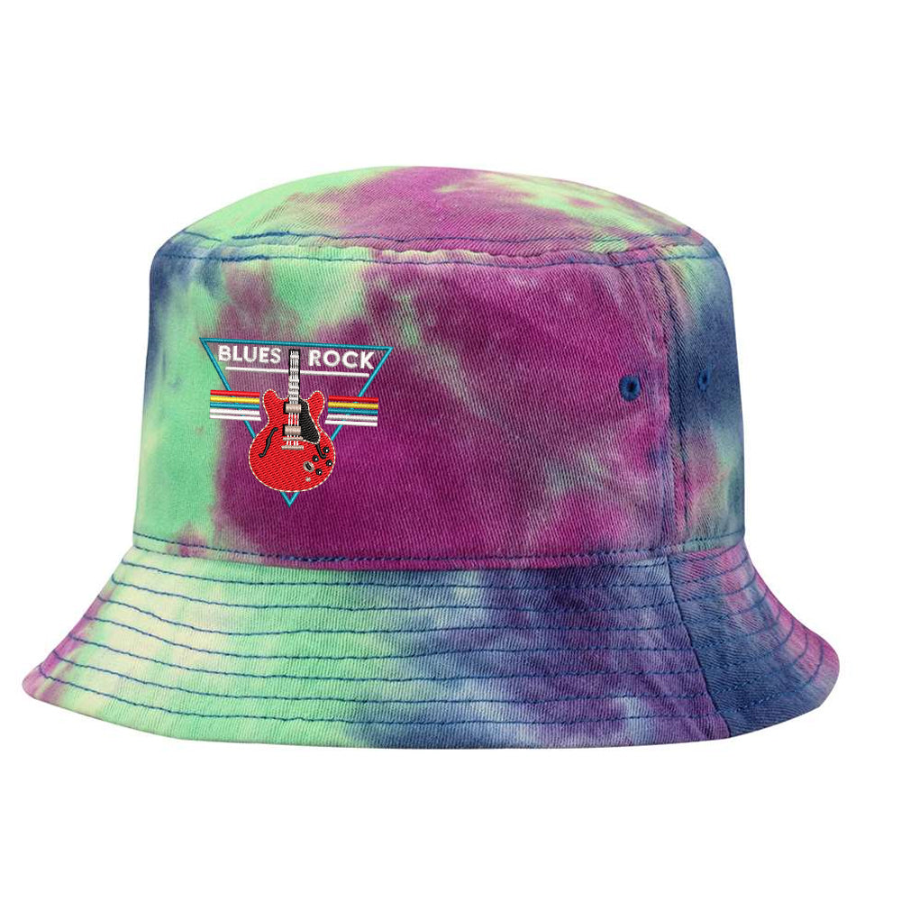 Blues Rock Triangle Tie Dye Bucket Hat