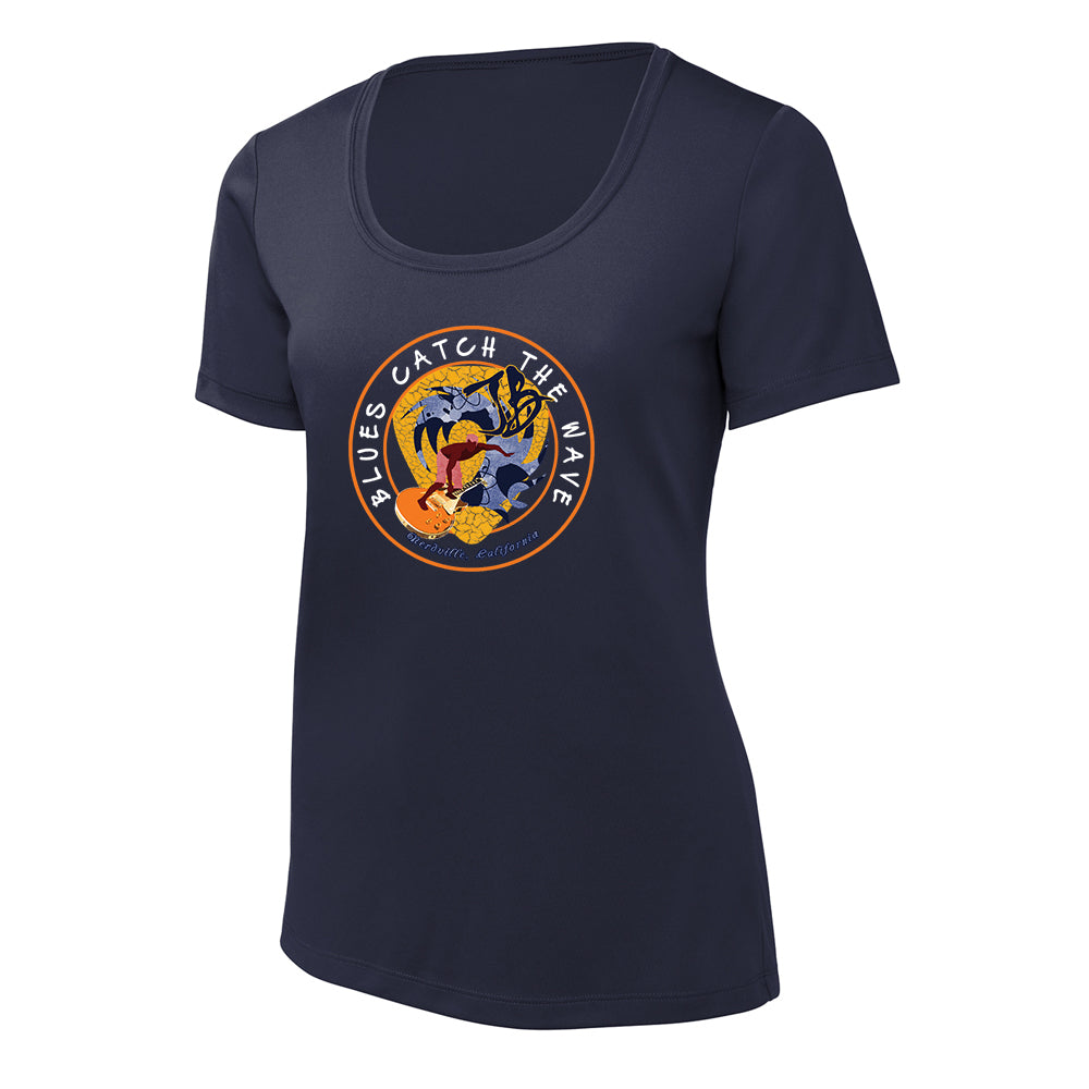 Blues Surfer UV Pro Scoop Neck T-Shirt (Women)