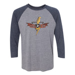 Blues Thunderbolt 3/4 Sleeve T-Shirt (Unisex)
