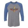 Blues Thunderbolt 3/4 Sleeve T-Shirt (Unisex)