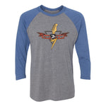 Blues Thunderbolt 3/4 Sleeve T-Shirt (Unisex)
