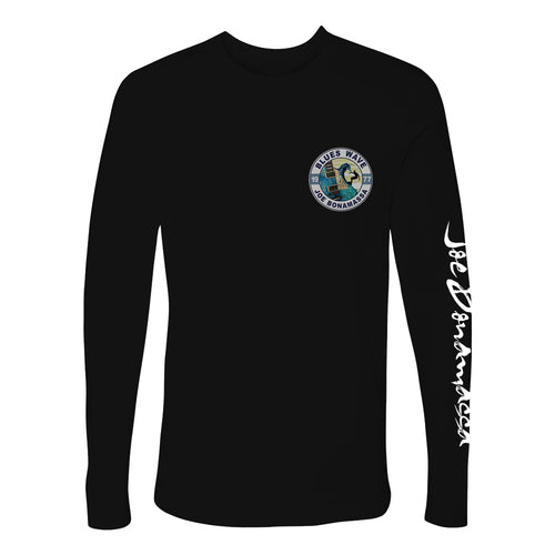 Blues Wave T-shirt - Black Long Sleeve (Men)