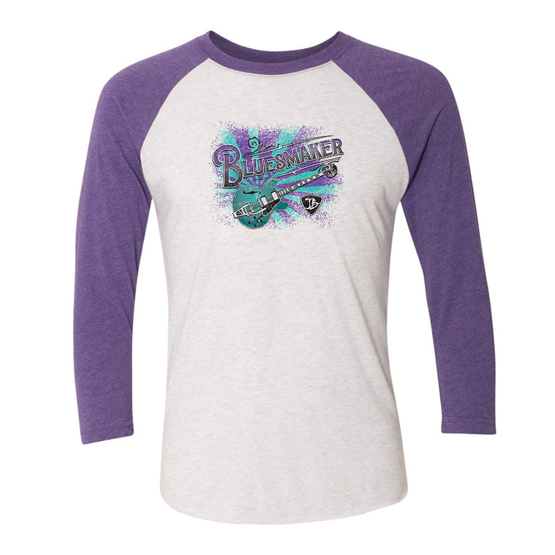 Blues Maker Purple 3/4 Sleeve T-Shirt (Unisex)