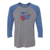 Blues Maker Red 3/4 Sleeve T-Shirt (Unisex)