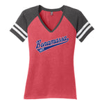BonaBaseball Game V-Neck T-Shirt (Women)
