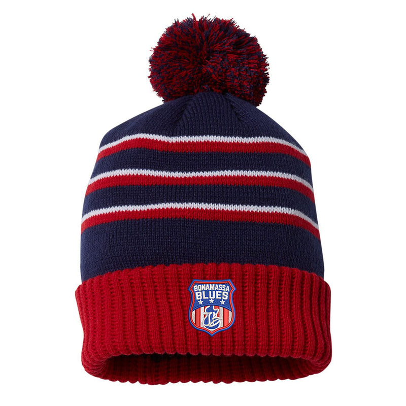 Bonamassa Blues Stripe Pom Beanie