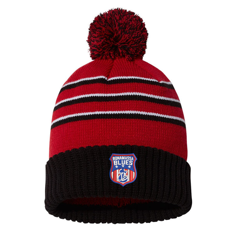 Bonamassa Blues Stripe Pom Beanie