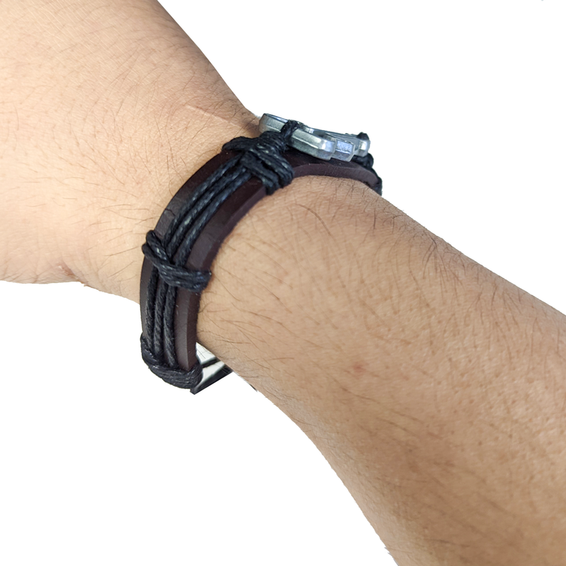 Guitar Leather Bracelet Unisex Brown Joe Bonamassa Official