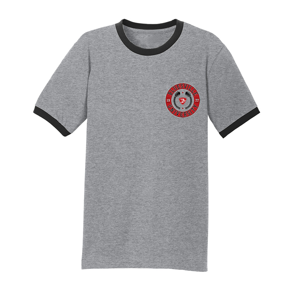 Bluesville University Crest Contrast T-Shirt (Men)