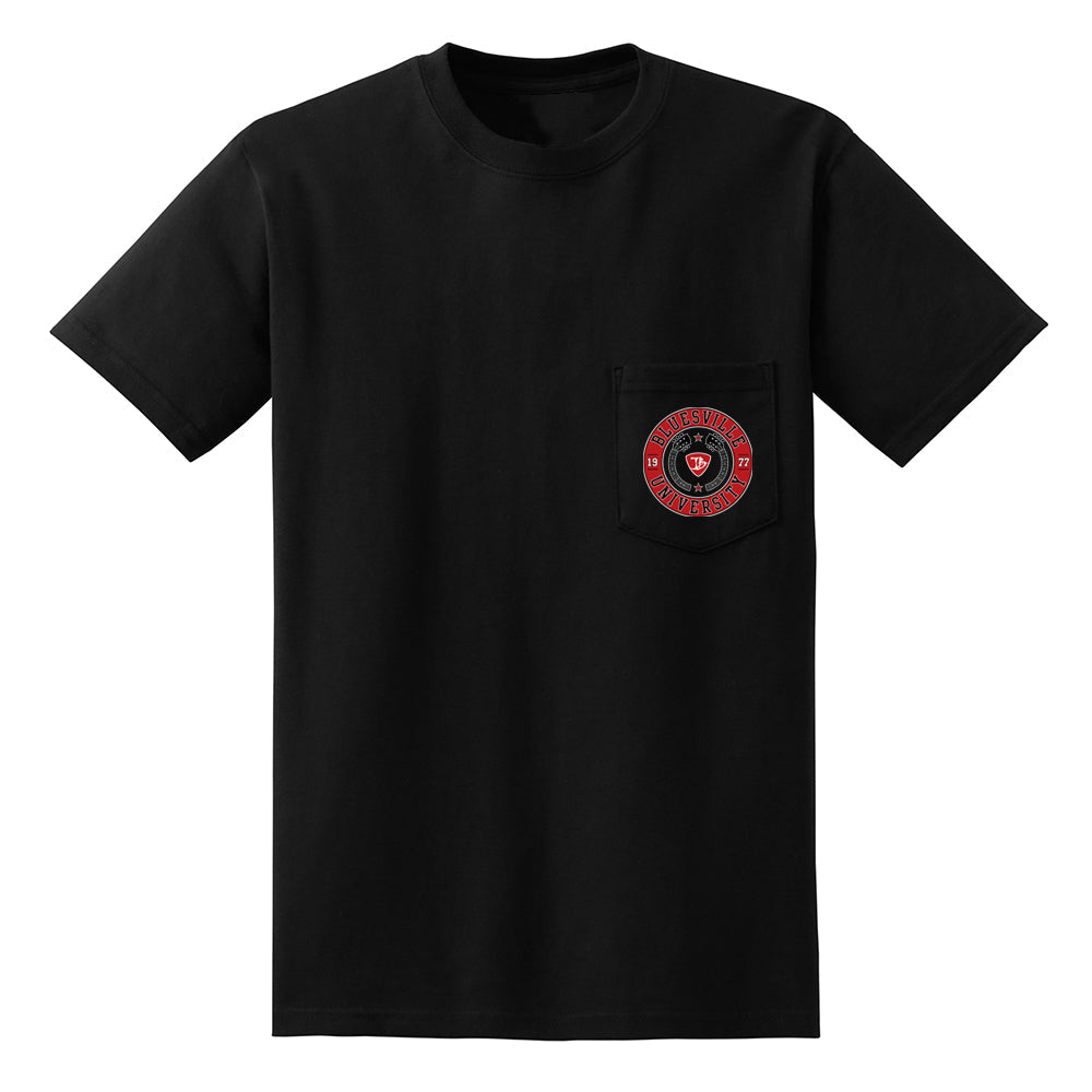 Bluesville University Crest Pocket T-Shirt (Unisex)