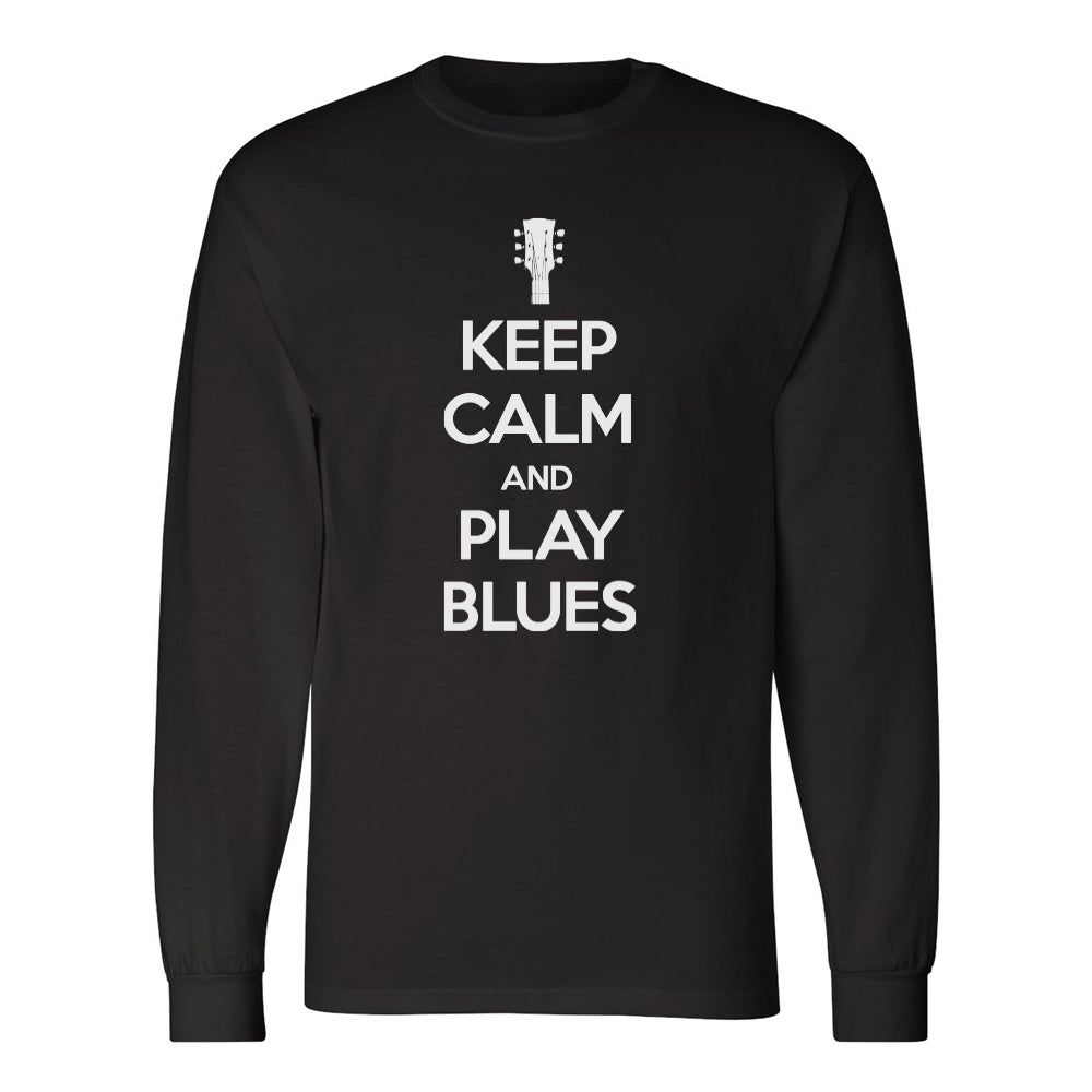 Keep Calm and Play Blues Champion Long Sleeve T-Shirt (Unisex)