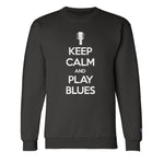Keep Calm and Play Blues Champion Crewneck Sweatshirt (Unisex)