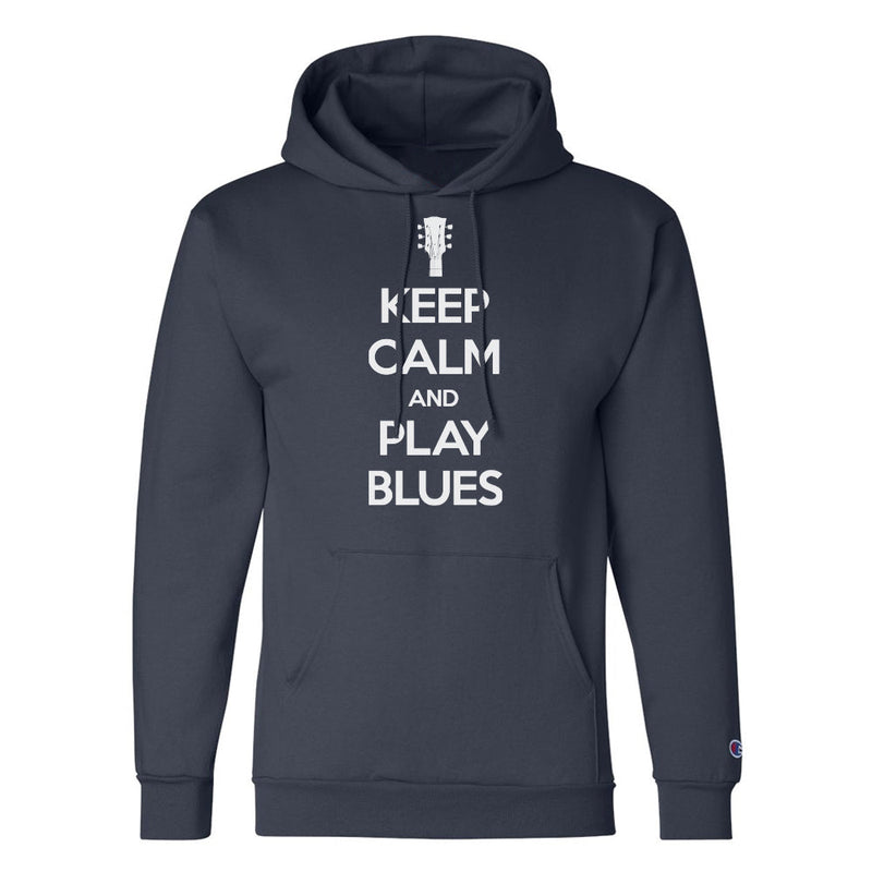 Keep Calm and Play Blues Champion Hooded Sweatshirt (Unisex)