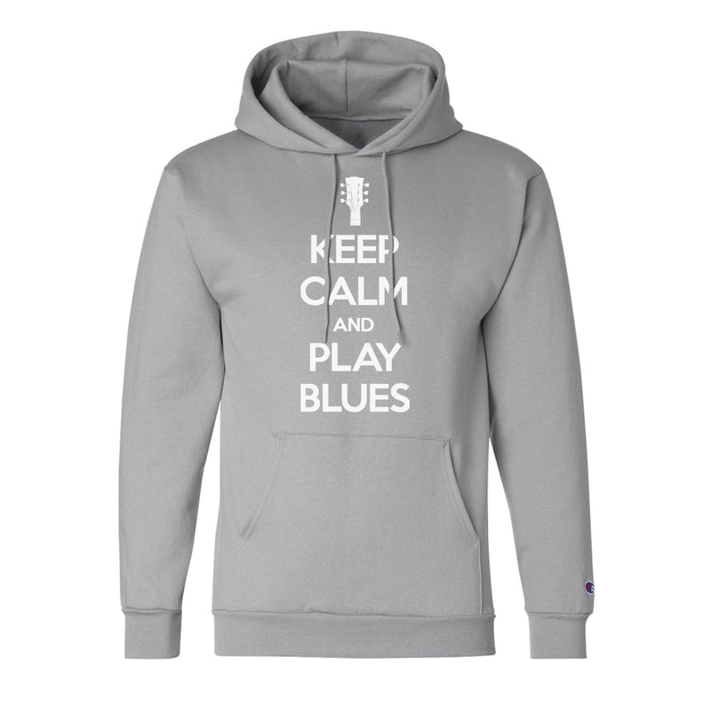Keep Calm and Play Blues Champion Hooded Sweatshirt (Unisex)
