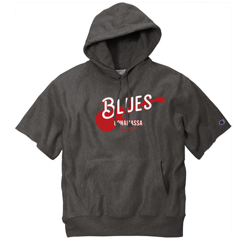 Certified Blues Champion Reverse Weave Short Sleeve Hoodie (Unisex)