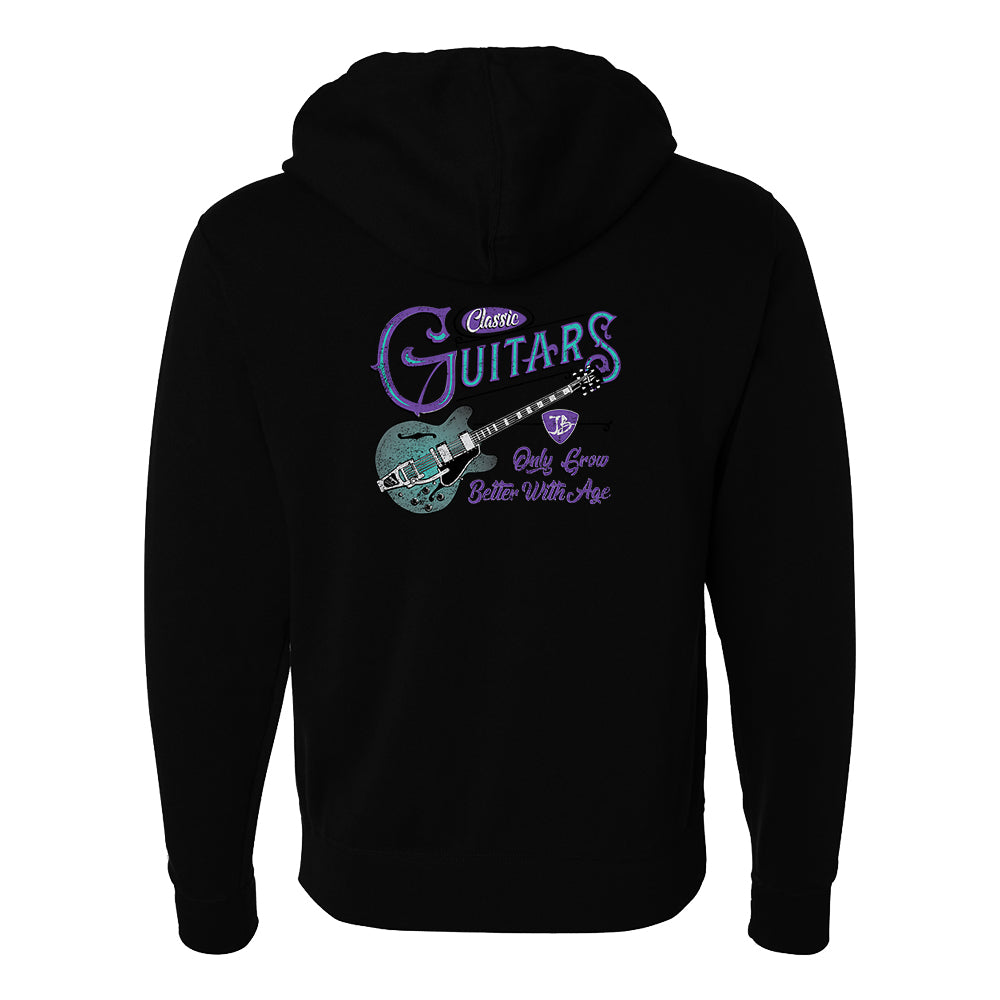 Classic Guitars Only Grow Better with Age Zip-Up Hoodie (Unisex)