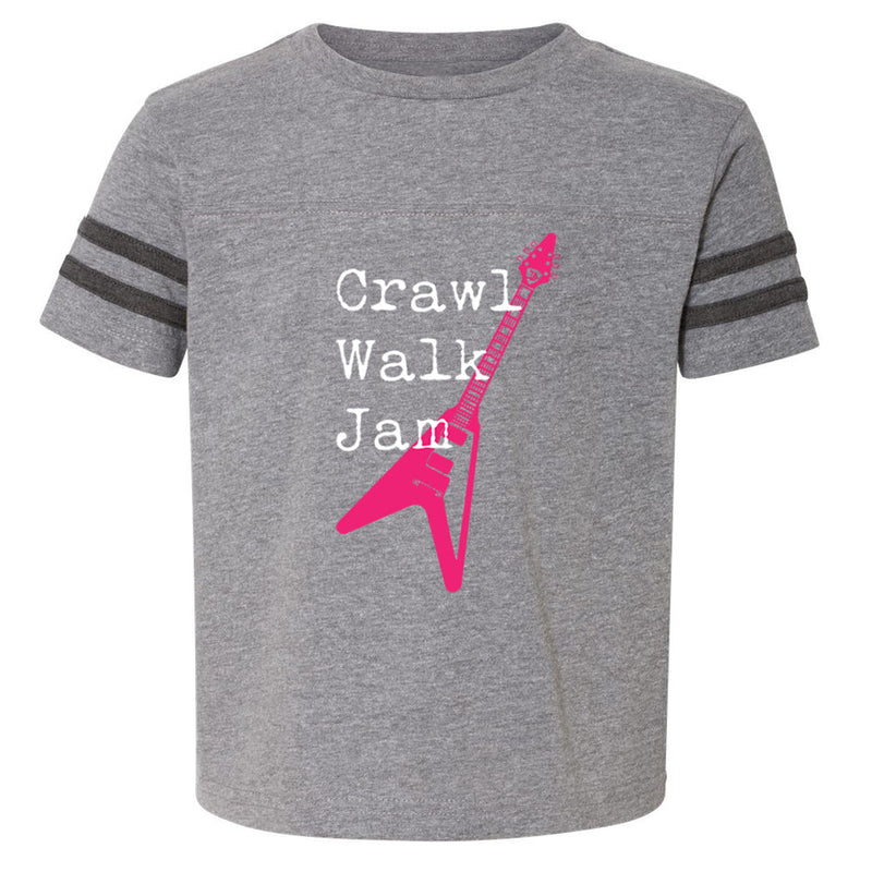 Crawl Walk Jam Football T-Shirt (Toddler)