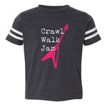 Crawl Walk Jam Football T-Shirt (Toddler)