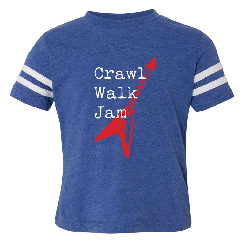 Crawl Walk Jam Football T-Shirt (Toddler)