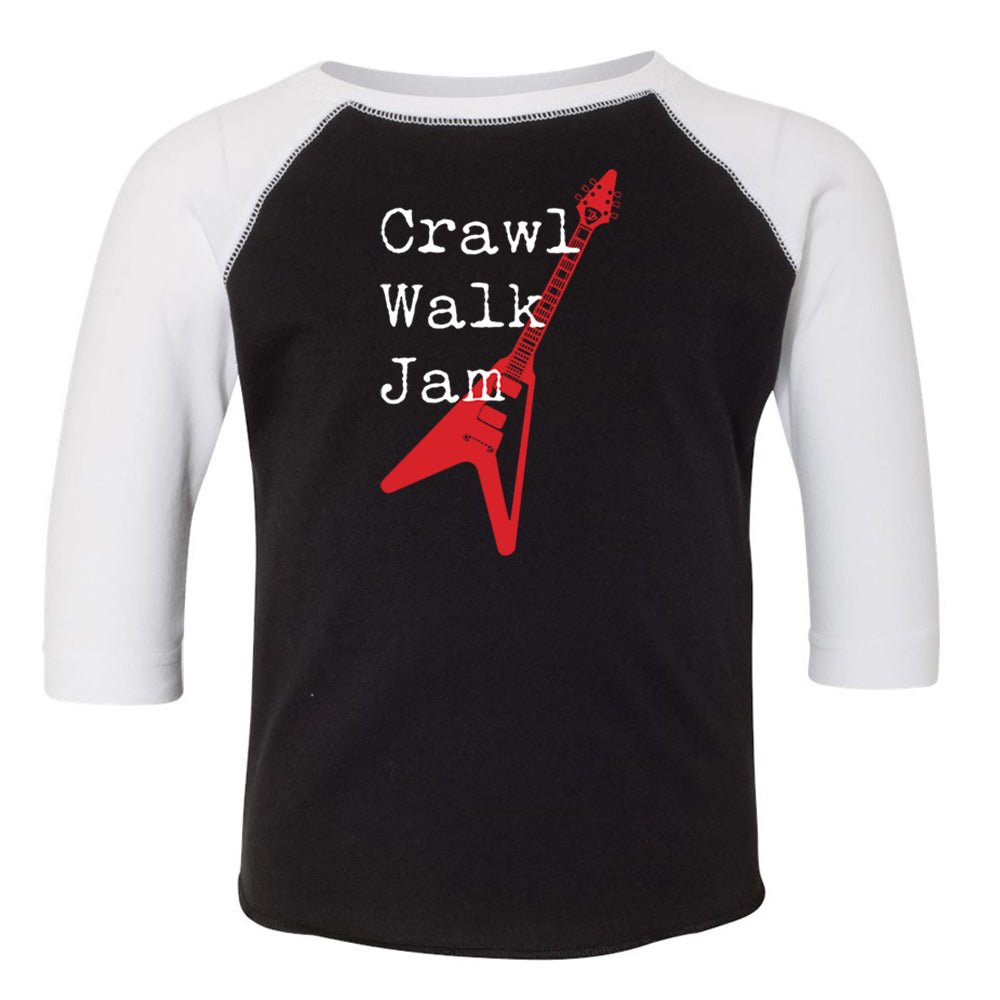 Crawl Walk Jam Baseball 3/4 Sleeve (Toddler)