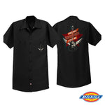 Blues Rock Lives On Dickies Short Sleeve Work Shirt (Men)