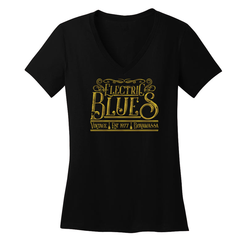 Vintage Electric Blues V-Neck (Women)