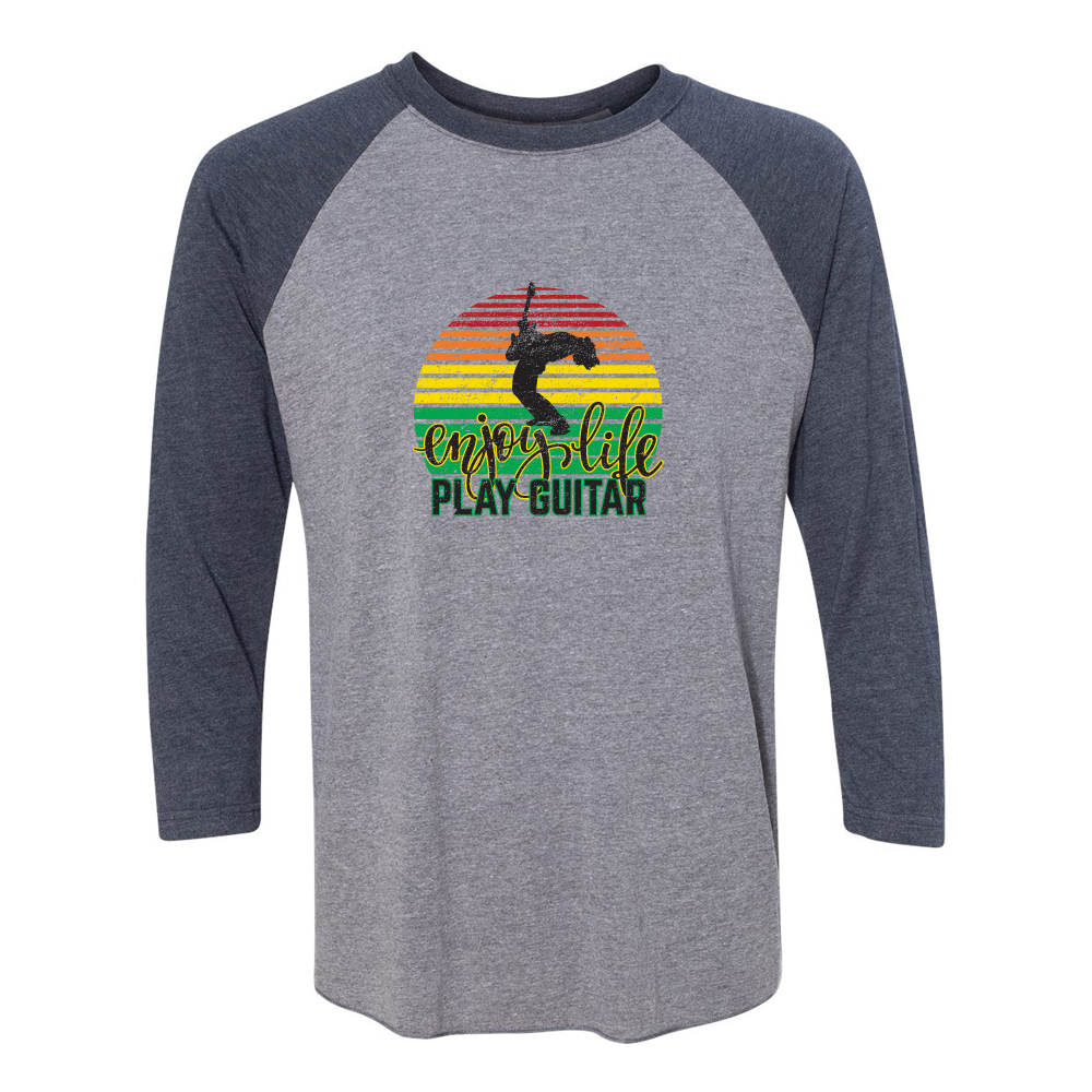 Enjoy Life, Play Guitar 3/4 Sleeve T-Shirt (Unisex)
