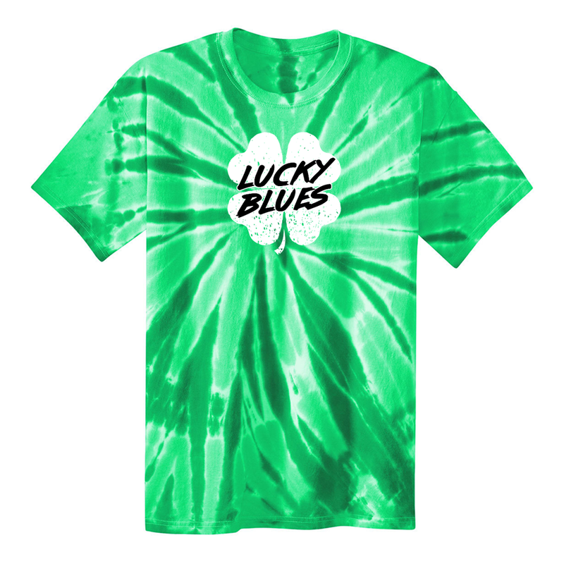 Lucky Blues Clover Tie Dye T-Shirt (Unisex)