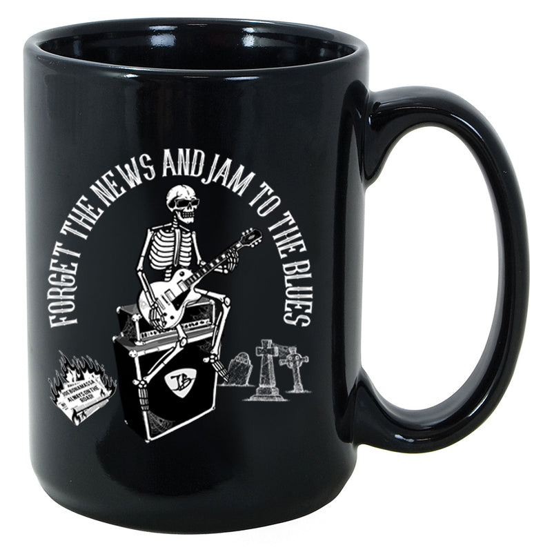 Forget the News and Jam to the Blues Mug