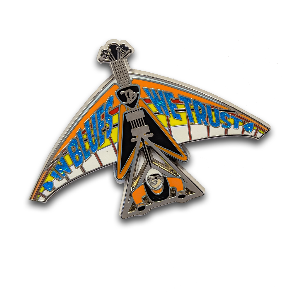 In Blues We Trust Hang Glider Pin