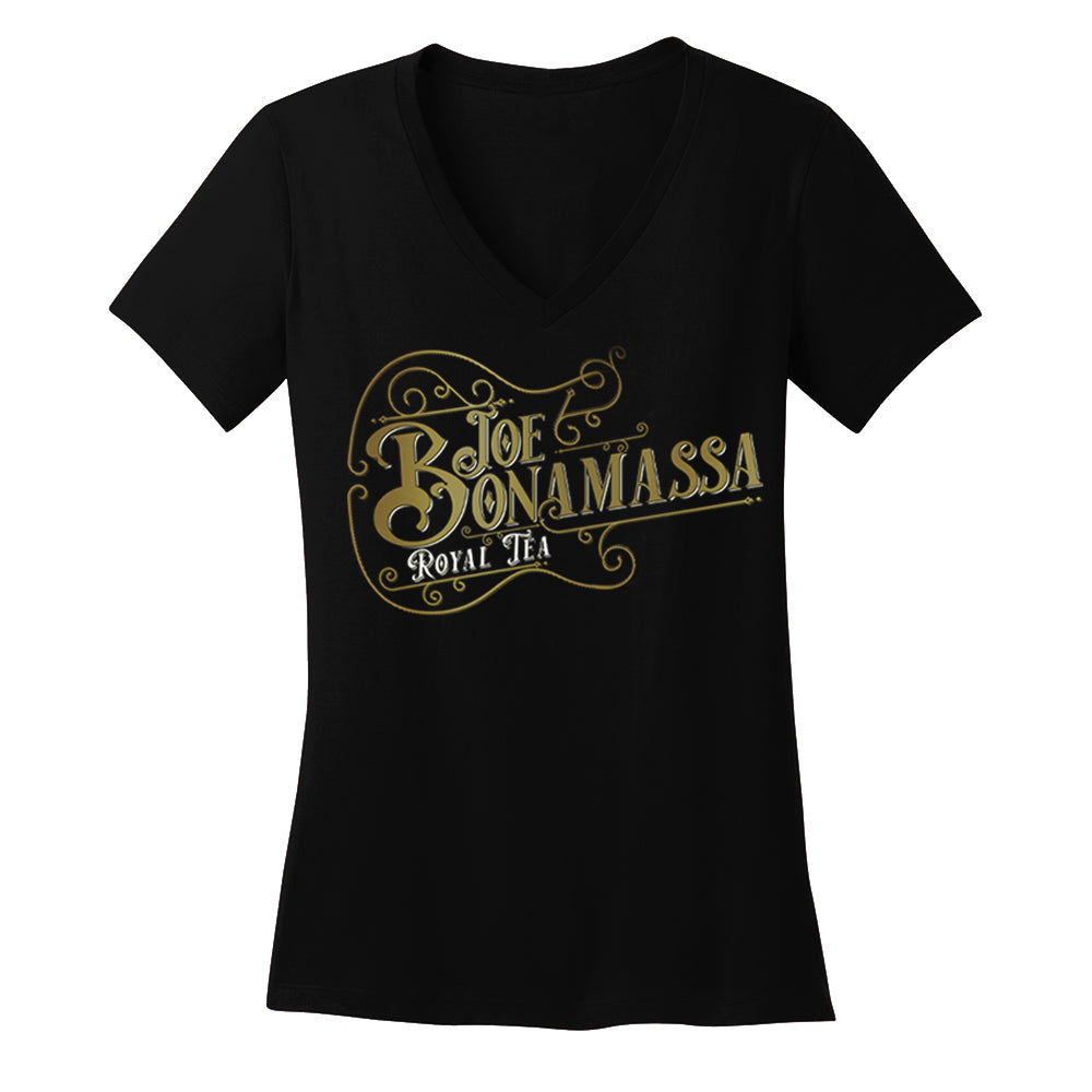Royal Tea Guitar V-Neck T-Shirt (Women)