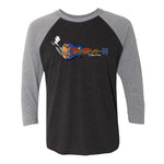 Hot Rod Blues 3/4 Sleeve T-Shirt (Unisex)