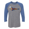 Hot Rod Blues 3/4 Sleeve T-Shirt (Unisex)