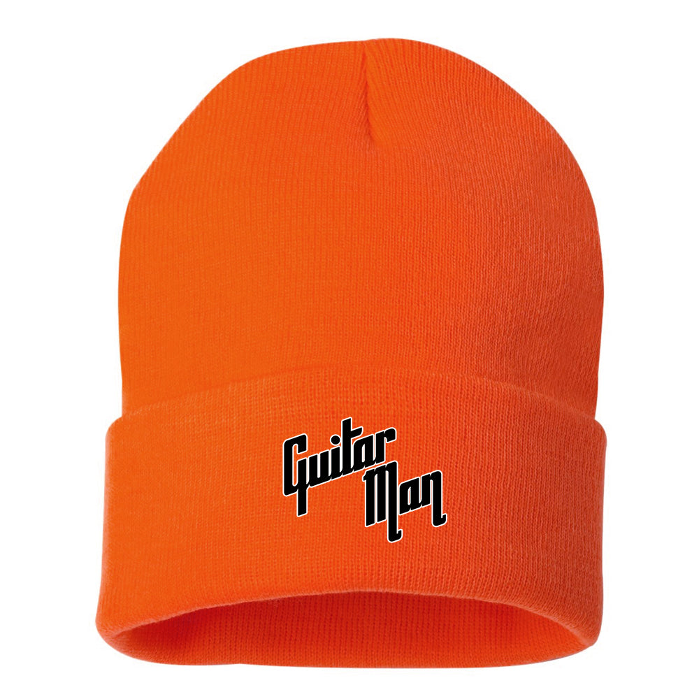 Guitar Man Logo 12" Cuffed Beanie - Orange