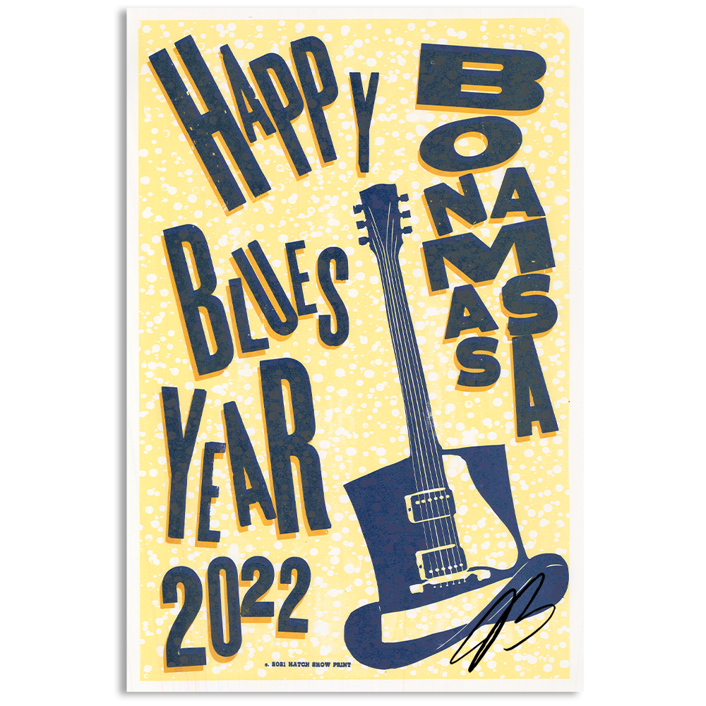 Happy Blues Year (2022) Hatch Print - Hand-Signed