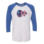 Blues Freedom 3/4 Sleeve T-Shirt (Unisex)