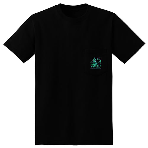 45 Years of Blues Pocket T-Shirt (Unisex) - Green Logo