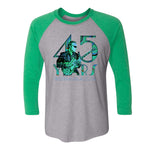 45 Years of Blues 3/4 Sleeve T-Shirt (Unisex) - Green Logo