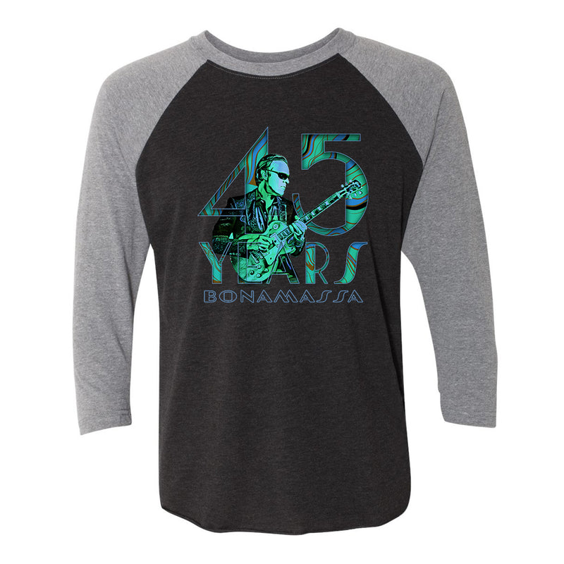 45 Years of Blues 3/4 Sleeve T-Shirt (Unisex) - Green Logo
