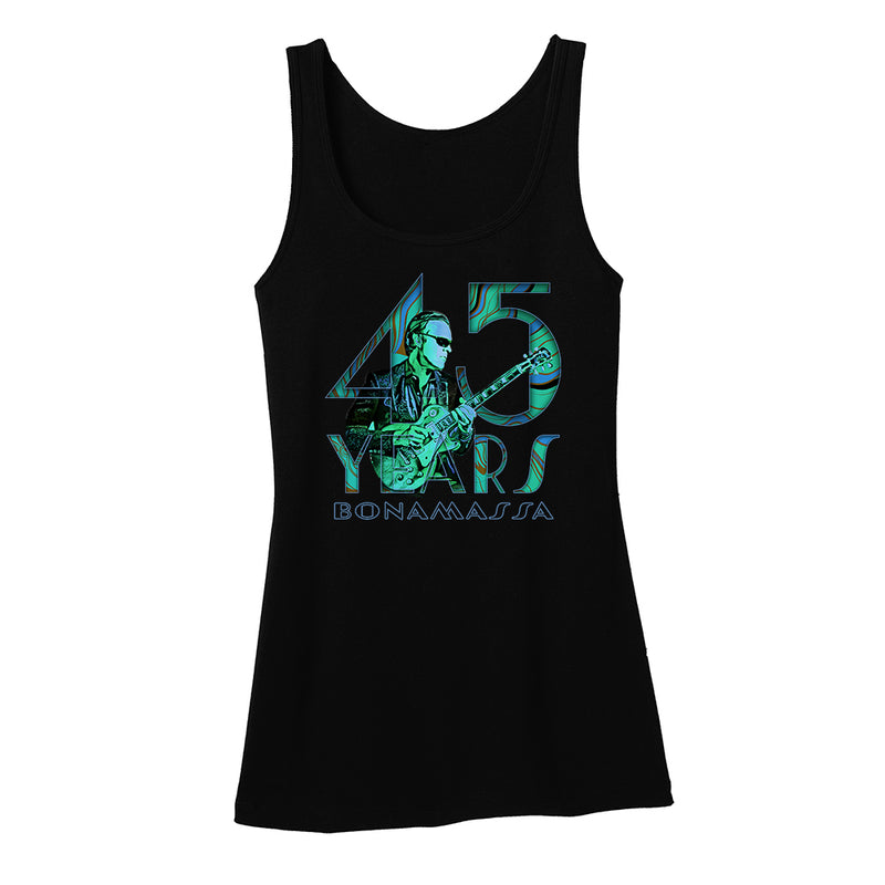 45 Years of Blues Tank (Women) - Green Logo
