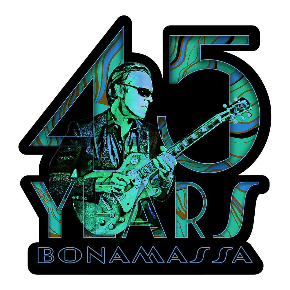 45 Years of Blues Sticker - Green Logo