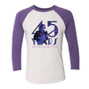 45 Years of Blues 3/4 Sleeve T-Shirt (Unisex) - Purple Logo