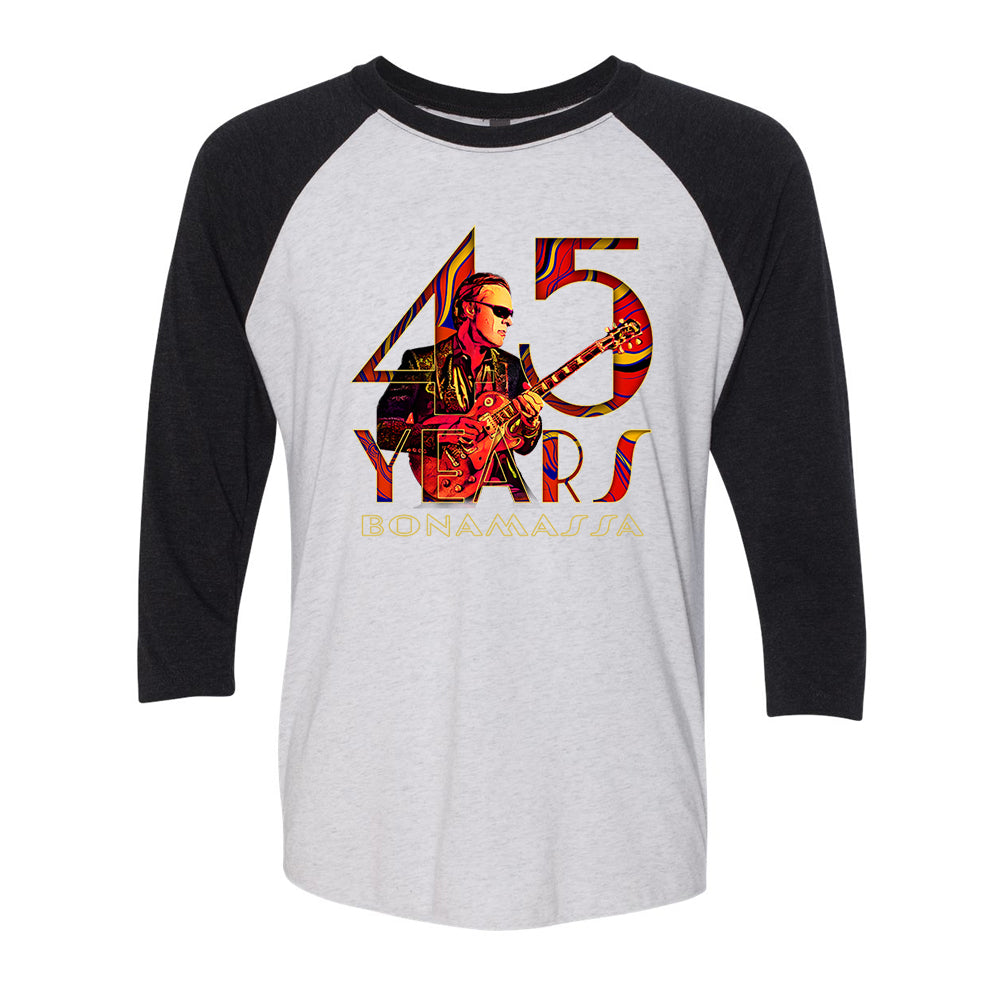 45 Years of Blues 3/4 Sleeve T-Shirt (Unisex) - Red Logo
