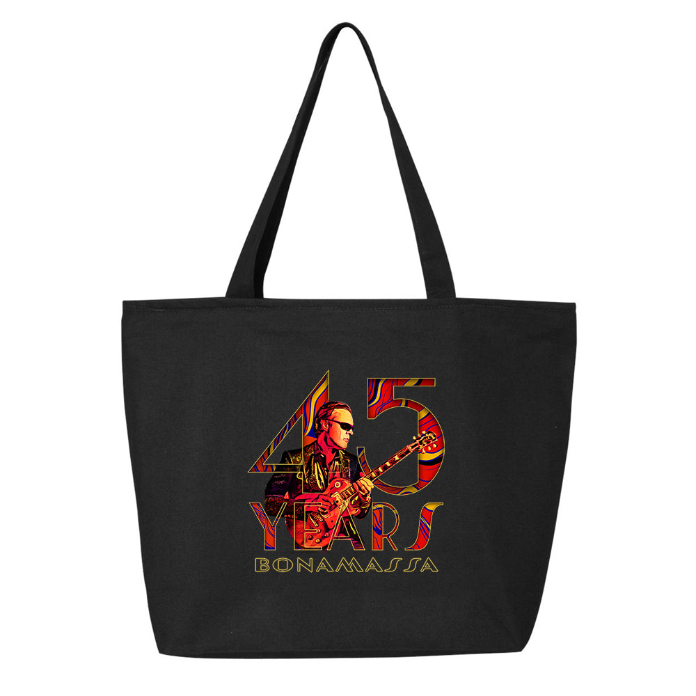 45 Years of Blues Zippered Tote Bag - Red Logo