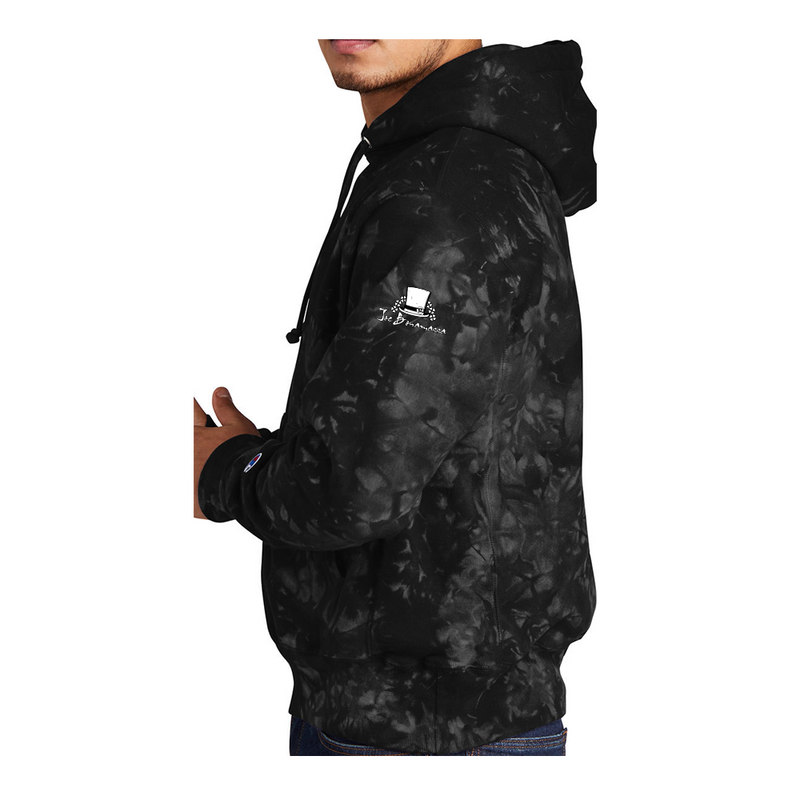 Champion reverse weave scrunch dye black hoodie sales