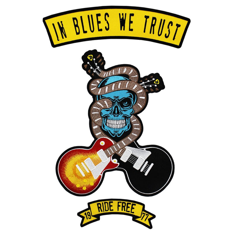 In Blues We Trust 3 Piece Sew On Patch