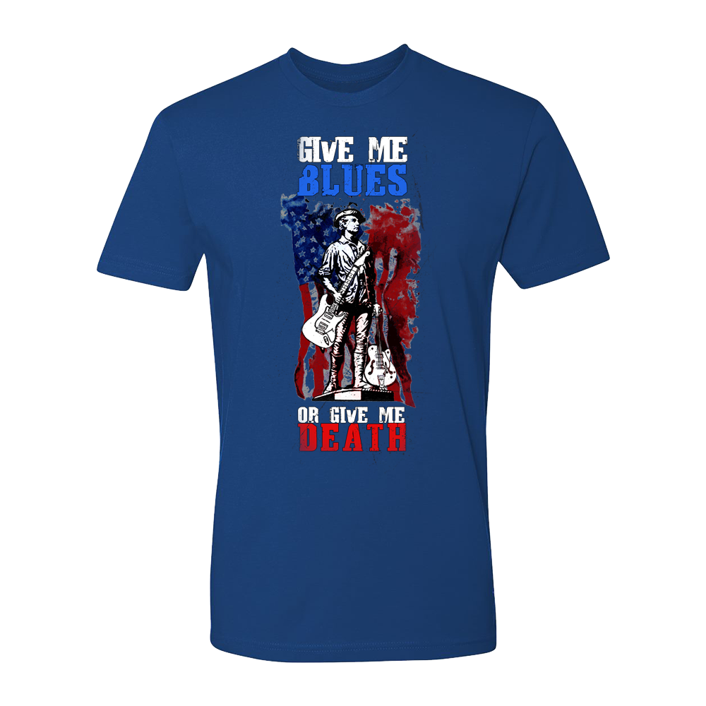 Give Me Blues or Give Me Death Flag T-Shirt (Unisex)