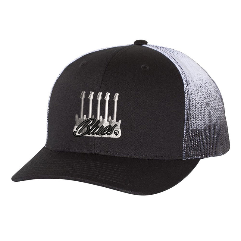 Monochromatic Blues Printed Mesh-Back Trucker Hat