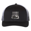 Monochromatic Blues Printed Mesh-Back Trucker Hat
